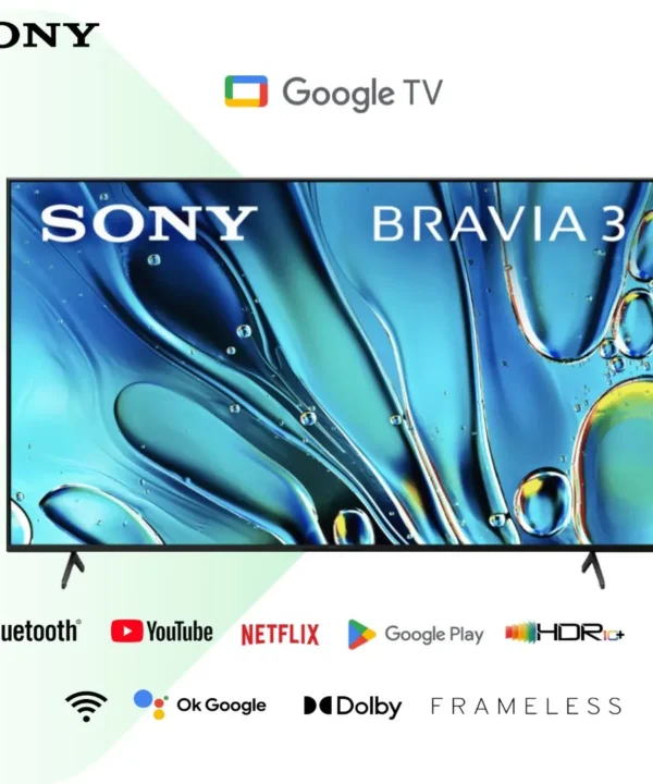 Sony 65S30 65 inch Smart Google TV Bravia 3 2025 4K Ultra HD 60Hz ALLM Frame Dimming HDR10 Dolby Vision (K-65S30)